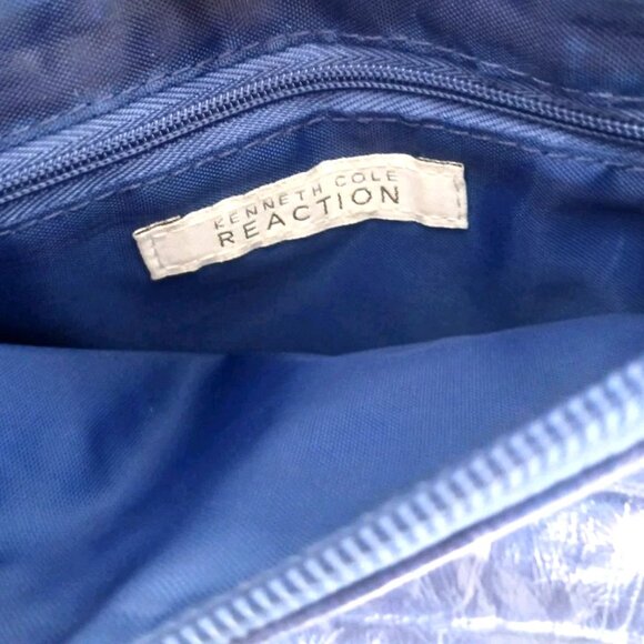 Kenneth Cole Reaction Studded Blue Small Crossbody Handbag Purse - Picture 6 of 11